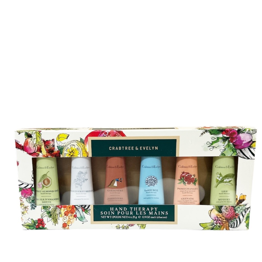 NEW Crabtree & Evelyn 6 Piece HAND THERAPY Gift Set
